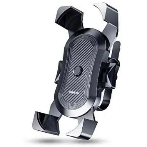 Anwas Bike Phone Mount, 【2020 Mechanical Safety Locking System】 Phone Mount for Bike, Anti-Shake 360° Rotation Bike Phone Holder, Fit for iPhone 11 Pro Max XS XR X 8 7 Plus 6s and All Android Phone