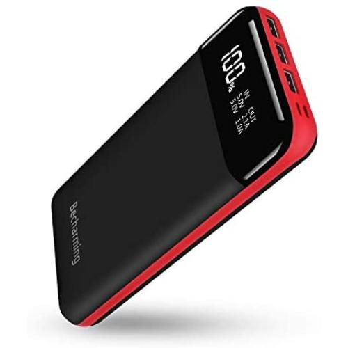 Power Bank 25000mAh Portable Charger, High Capacity Battery Pack Backup External USB Battery Power Pack Battery Charger 3 Output 2 Input with LCD Display Compatible Smartphone, Android Phone, Tablets