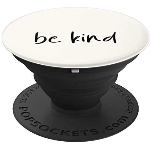 Be-Kind White Solid Color To Match PopSockets Grip and Stand for Phones and Tablets