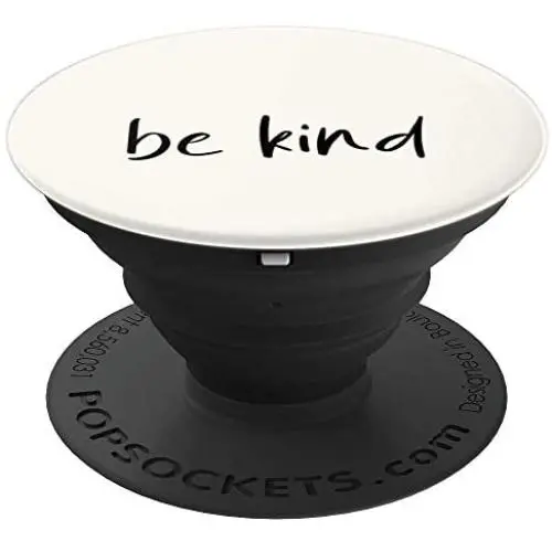 Be-Kind White Solid Color To Match PopSockets Grip and Stand for Phones and Tablets Be-Kind White Solid Color To Match PopSockets Grip and Stand for Phones and Tablets