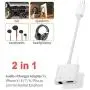[Apple MFi Certified] iPhone 3.5mm Headphone Adapter & Splitter, 2 in 1 Lightning to 3.5mm AUX Audio Headphone + Charger Cable for iPhone 11/XS/XR/X 8 7, iPad, Support Calling + + Sync + Music Control