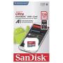 SanDisk 128GB SDXC Micro Ultra Memory Card Works with Samsung Galaxy A10, A20, A70 Cell Phone Class 10 (SDSQUAR-128G-GN6MN) Bundle with (1) Everything But Stromboli MicroSD and SD Card Reader