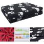 AK KYC 3 Pack 40x 28 inch Puppy Blanket Cushion Dog Cat Fleece Blankets Pet Sleep Mat Pad Bed Cover with Paw Print Kitten Soft Warm Blanket for Animals