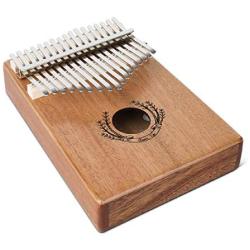 Flexzion Kalimba 17 Keys Thumb Piano, Mbira 17 Tone Finger Piano Portable African Musical Instrument with Musical Scorebook/Learning Booklet, Tune Hammer, Storage Carrying Bag