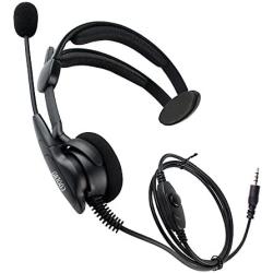 Coodio 3.5mm Smartphone Over-The-Head Headset [Swivel Boom Microphone] [Noise Cancelling] Headphone [Adjustable Headband] for Cellphone, Gaming, Pc Computers, Bodyguard, Creative