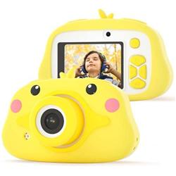 Maidream Kids Camera Web Cam with MIC for Girls Boys 4-9 Years Old, 12.0MP Selfie Photo Video Camera, Children Mini Shockproof Digital Cameras with 16GB SD Card for Birthday Indoor Outdoor Play