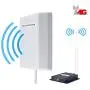 AT&T Cell Phone Signal Booster 4G LTE FDD 700Mhz US ATT T-Mobile Signal Booster Amplifier Indoor HJCINTL Band12/17 Home Mobile Phone Signal Booster Repeater Kits