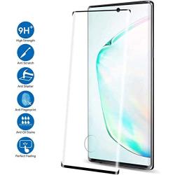 [2 Pack] Galaxy Note 10 Plus Screen Protector Tempered Glass Protector [9H Hardness] [Fingerprint Recognition] [3D Curved Coverage] for Samsung Galaxy Note 10 Plus/Note 10 Pro/Note 10+ (6.8")