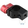 CAMVATE 15mm Single Rod Clamp with Two 1/4"-20 Screw Hole for Camera DSLR Rail System(Red, 2 Pieses)