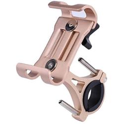 Enrilior Bicycle Aluminium Alloy Mobile Phone Holder Bracket Bike Cycling Accessory(Golden)