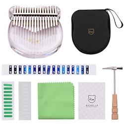Kalimba 17-Key Thumb Piano Transparent Acrylic Material with Carry Bag