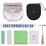 Kalimba 17-Key Thumb Piano Transparent Acrylic Material with Carry Bag