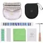 Kimi Kalimba 17 Keys Thumb Piano, Clear Transparent Acrylic Finger Piano Instrument with EVA Waterproof Hard Protective Case From Meraki