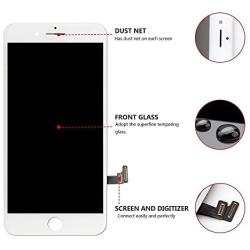 for iPhone 7 Screen Replacement White 4.7" LCD Display Touch Screen Digitizer Assembly Kit with Free Repair Tools (iPhone 7 White)