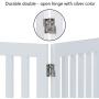 unipaws Freestanding Wooden Dog Gate, Foldable Pet Gate with 2PCS Support Feet Dog Barrier Indoor Pet Gate Panels for Stairs, White