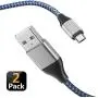 Micro USB Cable,2Pack 10Ft/3meters Fast Charging Android Nylon Braided Charger Cord Compatible Samsung Galaxy S7 S6 S7 Edge,J7/J3/J2/Prime/Pro/Crown,Note 5 4,LG,PS4 and More,Blue Micro USB Cable,2Pack 10Ft/3meters Fast Charging Android Nylon Braided Charger Cord Compatible Samsung Galaxy S7 S6 S7 Edge,J7/J3/J2/Prime/Pro/Crown,Note 5 4,LG,PS4 and More,Blue