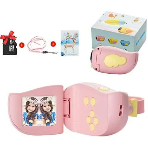 JOJOHOY Kids Camera 2inch HD Children Digital Cameras for Girls Mini Camcorder with 16GB SD Card Birthday Gift Camera Toys for 3-10 Year Old (Pink) JOJOHOY Kids Camera 2inch HD Children Digital Cameras for Girls Mini Camcorder with 16GB SD Card Birthday Gift Camera Toys for 3-10 Year Old (Pink)