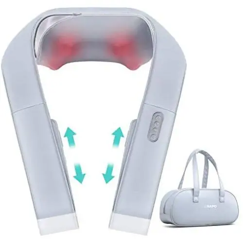 Naipo Back and Neck Massager with Adjustable Heat and Strap, Deep Tissue Kneading Massage for Shoulder, Lower Back, Calf, oCuddle™ Series Shiatsu Electric Massager Naipo Back and Neck Massager with Adjustable Heat and Strap, Deep Tissue Kneading Massage for Shoulder, Lower Back, Calf, oCuddle™ Series Shiatsu Electric Massager