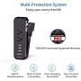 Small Power Strip with USB - NTONPOWER 2 Outlets 3 USB Portable Desktop Charging Station with 15 inches Wrapped Short Extension Cord, Travel Power Strip for for Hotel, Cruise, Home and Office - Black