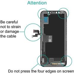 YPLANG Screen Replacement for iPhone X Screen Replacement OLED [NOT LCD] Display 3D Touch Digitizer Frame Assembly Full Repair Kit