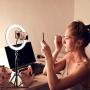 LED Ring Light,10.2 Ring Light with Stand and Phone Holder for Live Streaming Vlogging, Selfie Ring Light with 3 Light Modes and 10 Brightness Level for Makeup, Vlogging, Close Up Photography