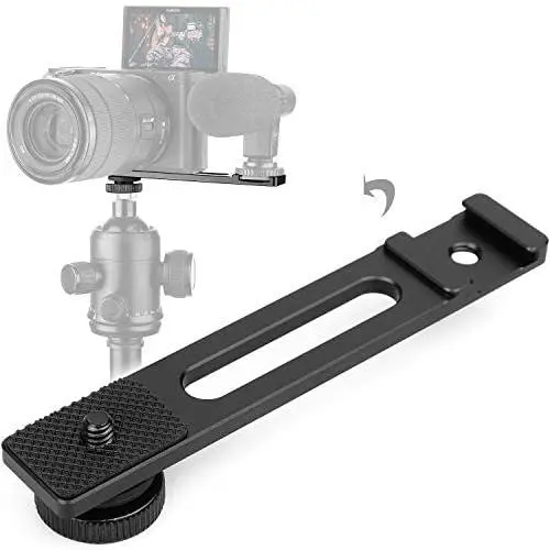 ChromLives Cold Shoe Bracket Extension Bar Hot Shoe Extension Vlog Video Microphone Mount with 1/4 Tripod Screw for Mirrorless Camera Vlogging Sony A6400 6300 6500 6000 Zhiyun 4 DJI Osmo Pocket ChromLives Cold Shoe Bracket Extension Bar Hot Shoe Extension Vlog Video Microphone Mount with 1/4 Tripod Screw for Mirrorless Camera Vlogging Sony A6400 6300 6500 6000 Zhiyun 4 DJI Osmo Pocket