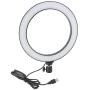 Aramox LED Ring Light, 10 inch LED Ring Light Living Broadcast Selfie Fill Lamp Dimmable 3 Light Modes (Aluminum Alloy)