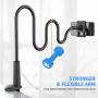 BILLKAQ Gooseneck Cell Phone Holder, 110cm Long Arms Phone Stand 360 Flexible Clamp Lazy Bracket Mount Compatible with Phone 11 Pro Xs Max XR SE 8 Plus and Other 3.5"~6.5" Devices (Black)