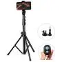 Selfie Stick Tripod, Ruittos 54” Extendable Phone Tripod Ring Light Stand Portable Heavy Duty, with Bluetooth Wireless Remote and Go Pro Adapter Compatible with iPhone 11 X Xs Andrion Phone (E5)
