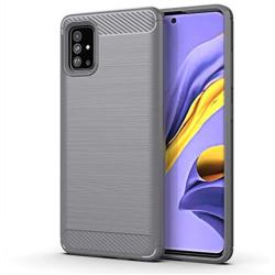 Galaxy A51 case,Samsung A51 case,MAIKEZI Soft TPU Slim Fashion Anti-Fingerprint Non-Slip Protective Phone Case Cover for Samsung Galaxy A51(Gray Brushed TPU)