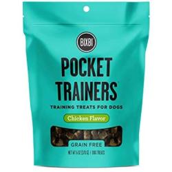 BIXBI Pocket Trainers - Grain Free Low Calorie Dog Training Treats, Bacon, Chicken, Peanut Butter, Salmon, 6 oz, 1 Pouch