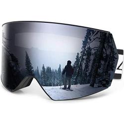 Zacro Ski Snowboard Goggles Anti Fog - Interchangeable Lens Over Glasses Snow Skiing Goggles for Men Women Youth