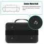 AMVR Leather Fashion Travel Case for Storage Oculus Quest VR Gaming Headset and Touch Controllers,Gamepad,Mobile Power Accessories Waterproof Carrying Bag