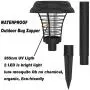 2Pcs Solar Powered Bug Zapper LED Light Insect Mosquito Killer Lamp for Indoor Outdoor Use 2Pcs Solar Powered Bug Zapper LED Light Insect Mosquito Killer Lamp for Indoor Outdoor Use