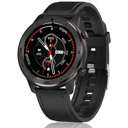 Smart Watch, Popglory Smartwatch HR, Touchscreen 1.3" Fitness Watch with Blood Pressure Monitor, IP68 Waterproof Fitness Watch, 15 Days Battery Life Compatible with Android Phones and iPhone