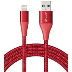 Anker Powerline+ II Lightning Cable (6ft), MFi Certified for Flawless Compatibility with iPhone X/8/8 Plus/7/7 Plus/6/6 Plus/5/5S and More(Red)