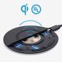 LETSCOM Wireless Charger,Qi-Certified 15W Fast Wireless Charging Pad with QC3.0 AC Adapter,Compatible with iPhone 11/11 Pro/XS Max/XR/XS/X/8/8+/Airpods,Galaxy Note 10/Note 10+/S10/S10+/S9/S8