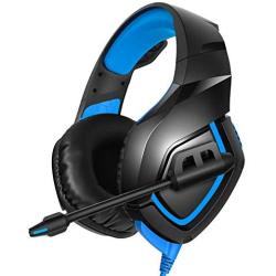 RUNMUS Gaming Headset PS4 Headset with 7.1 Surround Sound Stereo, Xbox One Headset with Noise Canceling Mic, Compatible with PC, PS4, Xbox One Controller(Adapter Needed), NS