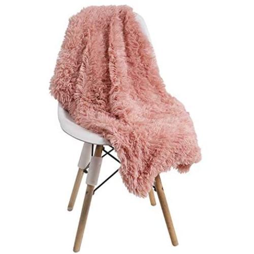 Luciphia Puppy Dog Blankets,Faux Fur Pet Blanket Soft Flannel Throw for Cats Rabbits Pink Small