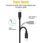 Short Phone Cable [5Pack 8 Inch/20CM] COCOFU Nylon Braided Phone USB Cable Sturdy Super Fast Cord for Phone X Xs 8 7 6 6s, Pad, Pod and Pad 4th Gen Other Devices - Black