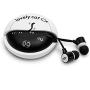 QearFun Stereo in Ear Cat Earphones Kids Earbuds with Microphone with Earphone Storage Case for iPhone Samsung MP3 iPod PC Music (Black)