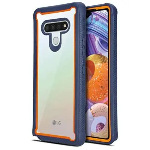 CasemartUSA Phone Case for [LG Stylo 6], [Fuze Series][Navy Blue] Shockproof Defender Transparent Protective Bumper Cover for LG Stylo 6 (Cricket, Boost, Sprint, T-Mobile, Metro, Verizon)