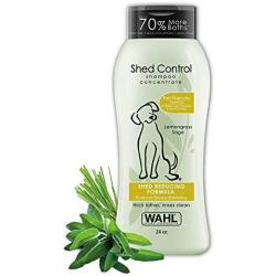 Wahl Shed Control Pet Shampoo for Animal Shedding & Dander – Lemongrass, Sage, Oatmeal & Aloe for Healthy Coats & Skin – 24 oz