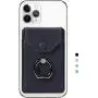 YUNCE Ring Stand Stick on Wallet Cell Phone Slim Leather Wallet Stick on Wallet Credit Card RFID Blocking Sleeve Black YUNCE Ring Stand Stick on Wallet Cell Phone Slim Leather Wallet Stick on Wallet Credit Card RFID Blocking Sleeve Black