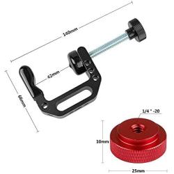 CAMVATE Universal C Clamp with 1/4"-20 Thread Screw Mount for Microphone Stand Mount