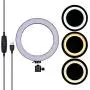 3T6B Selfie Ring Light, 8&quot LED Desktop Live Light with Tripod Stand & Phone Holder Selfie Fill Light Ring Light Desktop Makeup for Live Streaming & YouTube Video Photography