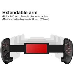 Mobile Game Controller, Wireless 4.0 Practical Stretch Joystick Gamepad with 5-10 Inch Telescopic Holder for Compatible Phone8/XR/XS iOS Compatible Android Mobile Phone Tablet