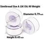 Simthread Size A SA156 Prewound Bobbin Thread with Storage Plastic Box Bundle | White+Black Colors(60WT) & 25pcs White Colors(90WT)