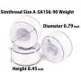 Simthread Size A SA156 Prewound Bobbin Thread with Storage Plastic Box Bundle | White+Black Colors(60WT) & 25pcs White Colors(90WT)