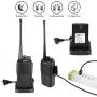 Seodon Walkie Talkies Rechargeable for Adults Long Range with One Extra Battery GMRS/FRS Two Way Radios UHF 400-470Mhz with Earpiece/Headsets(2 Pack)